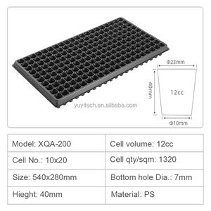 <strong>10x20</strong> 200 Cells 1 Inch Depth Cheap Best Plants Seed <strong>Growing</strong> Seedling Microgreen <strong>Trays</strong> With Holes - Product Image 2