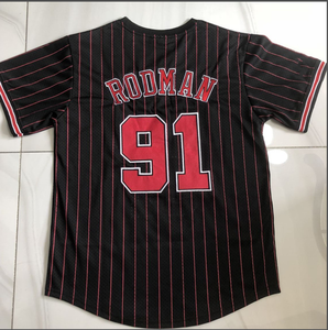 Maglie da Basket Americane Vintage all'Ingrosso, Economiche, a Manica Corta, in Rete, Ordini Personalizzati Accettati, 33 Pippen 91 Rome, 100% Poliestere - Product Image 6