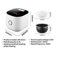 OEM/ODM 3L 5L Mini cuiseur à riz numérique intelligent multifonctionnel à faible teneur en sucre, design tendance