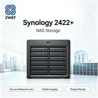 Serveur NAS de stockage massif 12 baies Synology DS2422+ avec interfaces RJ-45 et USB, extensible à 24 baies, pour surveillance et données d'entreprise