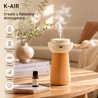 Diffuseur de voiture sans fil le plus récent, 20 ml, rechargeable, sans eau, mode maison et voiture, 2 en 1, capteur de vibration, arrêt automatique, avec 1 an de garantie