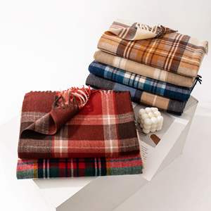 Bufandas Tejidas de Estilo Británico a Cuadros, Imitación Cachemira, para Mujer, Cálidas, Ideales para Viajar, Protectores de Cuello, Chales Resistentes al Frío - Product Image 2