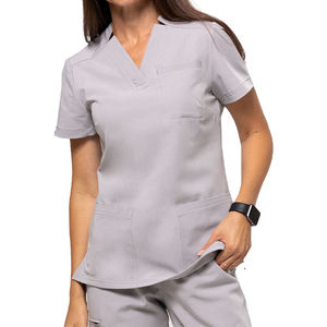 यूहोंग अनुकूलन योग्य दसवें डॉक्टर और नर्स वर्दी मेडिकल स्क्रैब के साथ अस्पतालों और वर्दी के लिए लोगो सिलाई बुना हुआ कपड़े - Product Image 4