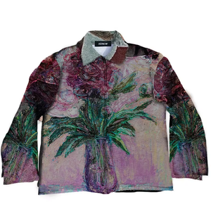 DiZNEW Veste tapisserie personnalisée à motif d'Edward aux mains d'argent Vestes pour hommes de grande taille Manteaux jacquard Veste à fermeture éclair - Product Image 3