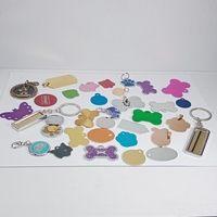 Vente en gros d'étiquettes pour animaux de compagnie nouvellement multi-formes en aluminium ou en acier inoxydable double face étiquettes de chien de sublimation blanches vierges