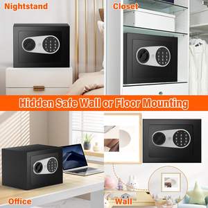 Weichi Factory Volledig Stalen Zwarte Kluis met Elektronisch Slot voor Binnen en Buiten Gebruik, Mini Formaat Kluis met Alarmsysteem - Product Image 6