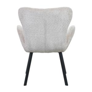 Silla de ocio individual con mechones FlyerModern con patas de metal dorado, sillón tapizado de tela de peluche para silla de salón - Product Image 4