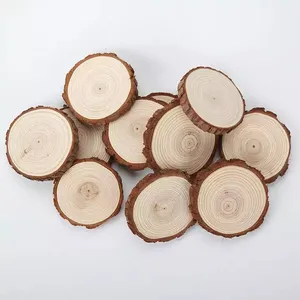 3-14cm बच्चों के लिए DIY दौर लकड़ी टुकड़े क्रिएटिव चित्रकारी Coasters घर की सजावट के शिल्प के लिए बच्चों के लिए