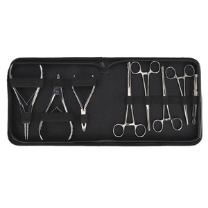 Kit de herramientas de perforación corporal profesional de acero inoxidable de 8 piezas personalizado, estuche duradero y fácil de usar para maquillaje permanente de Shu&Co - Product Image 1