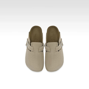 Chaussures décontractées unisexes ODM/OEM <span class=keywords><strong>Birkenstock</strong></span> kaki/vert pour enfants, en cuir véritable, à enfiler, plates, confortables, rehaussantes - Product Image 2