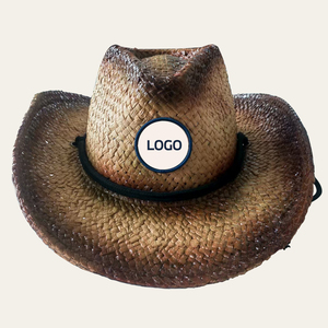 LOGO personnalisé peinture en détresse hommes été soleil plage Western Jazz <span class=keywords><strong>Lala</strong></span> papier Pro Cowboy Cowgirl chapeau pour hommes été - Product Image 1