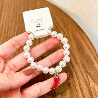 Nouveau bracelet en perles de style princesse de dessin animé sur le thème de l'océan pour enfants, bijoux en gros