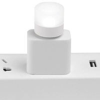 Lámpara USB, Lámpara LED Redonda Pequeña para Cargar Dispositivos Móviles y Computadoras, Luz Nocturna