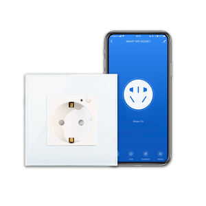 Touchmi vente en gros maison mur 1/2/3 voies Tuya Zigbee <span class=keywords><strong>prise</strong></span> intelligente allemagne Schuko lumière électrique verre <span class=keywords><strong>prise</strong></span> d'alimentation Wifi prises murales - Product Image 2
