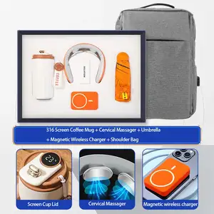 Power Bank Water Cup Massage Instrument Umbrella Schoolbag Five-piece Gift Set Set Corporate Support