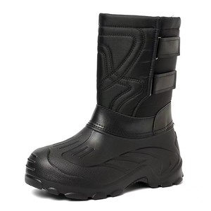 Sepatu bot taktis pria, sepatu bot salju musim dingin tahan air beludru tebal katun hangat dan tahan dingin - Product Image 5