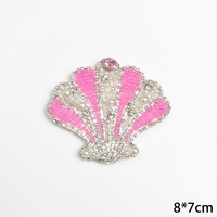 Appliques brodées 3D Gillian faites à la main en PVC avec strass et paillettes, motifs animaux marins (étoile de mer, tortue marine, dauphin) pour chapeaux