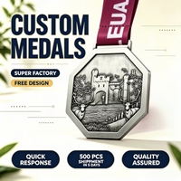 Médaille en métal personnalisée avec logo, moulage sous pression, récompense souvenir, forme de fourmi 3D mignonne, objet promotionnel de collection