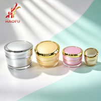 Pot en plastique pour crème, 5/10g/15/20g/30g/50g, avec couvercle électroplaqué, pour crème visage, beurre corporel, échantillon cosmétique et soin de la peau - Vente chaude
