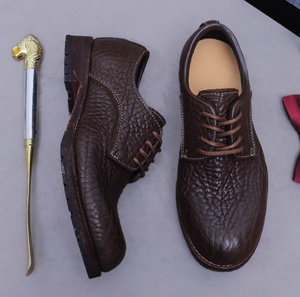 Zapatos de Cuero Genuino Nuevos, con Punta Redonda, Casuales, con Suela Gruesa, de Charol, para Traje, Boda, Zapatos de Cuero para Hombre - Product Image 6