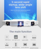 Projecteur DLP CB-L890U Android 11 5200 Lumens 1080P HD Laser 3D Intégré Rapport de contraste 5000 000:1 Couleur 10 bits Zoom manuel