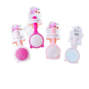 Brosse à cheveux avec miroir, peigne rond en nylon pour le coiffage des cheveux, usage général - Product Image 1