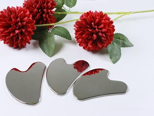 Yüz gua sha kazıma paslanmaz çelik gugupaslanmaz <span class=keywords><strong>guasha</strong></span> aracı - Product Image 6