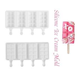 Molde cuadrado de celosía grande para hacer helados, de silicona, para hacer polos caseros - Product Image 2