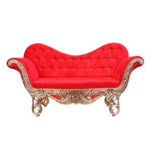 Wholesale New Arrival Elegant Vintage Wedding Banquet Lounge <b>Sofa</b> Chairs Rental Furniture Golden Polished Carved Design Metal - Product Image 2