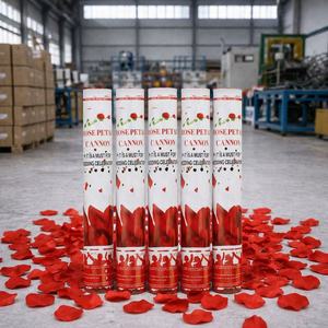 Canon à Confettis de Mariage à Pétales de Rose Rouges, Lanceur d'Air Comprimé Portable Biodégradable, Vente Chaude en Gros - Product Image 1