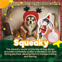 AFP Coffret Cadeau de Noël pour Chien 5 en 1 : Jouets pour Chien, Tapis à Lécher Anti-Anxiété, Distributeur de Friandises, Jouet à Mâcher en Peluche avec Corde et Sifflet