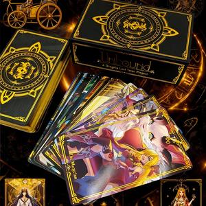 Cartas de juego de adivinación de papel laminado de <span class=keywords><strong>tarot</strong></span> holográfico de lámina de oro de alta calidad personalizadas OEM - Product Image 3