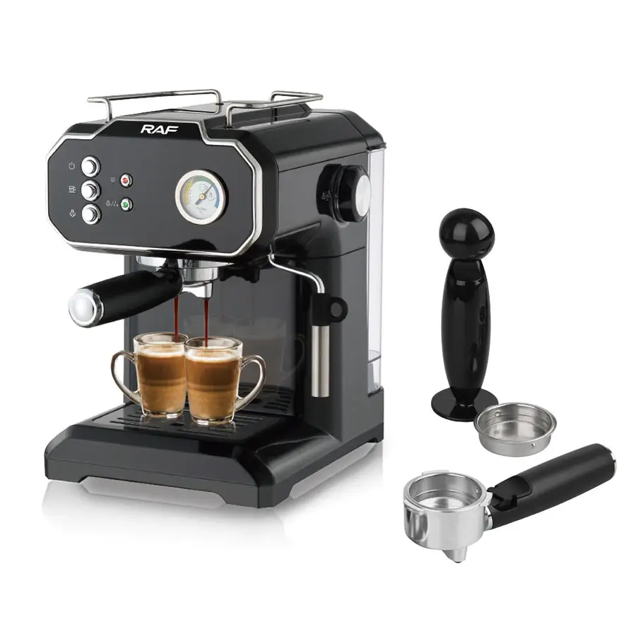 Máquina de café expresso uso comercial, máquina de café expresso semi automática com frother para leite frio espresso