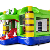 Château Gonflable Marque Crocodile Amusement et Structure de Jeu Durable Intérieur/Extérieur