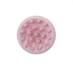 Brosse de massage exfoliante ronde en silicone pour le cuir chevelu, brosse de nettoyage capillaire portable pour la douche, vente en gros - Product Image 6