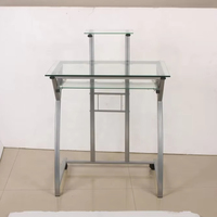 Bureau d'ordinateur moderne en verre, table de travail pour ordinateur de bureau, bureau à domicile, table d'ordinateur pour le travail de bureau