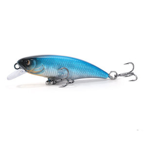 Metal Artificial Hard Bait Minnow <strong>Lure</strong> 52mm 4.5g Sinking Action 3D Eyes for Tuna Salmon Bream Crucian Carp River Stream <strong>Fishing</strong> - Product Image 5