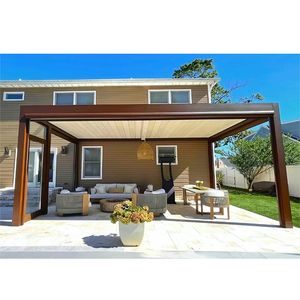 Muebles de Jardín Modernos y Lujosos para Exteriores, Pérgola de Aluminio Motorizada, Gazebo con Toldo Retráctil de 6x6 - Product Image 5