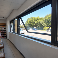 Fenêtre à auvent à ventilation directe d'usine, double vitrage, ventilation AS2047 CE NFRC, pour supermarché