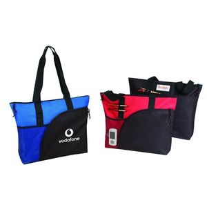 กระเป๋าโท้ทสั่งทำพิเศษพร้อมกระเป๋าซิปด้านหน้าสำหรับเป็นของที่ระลึกและเป็นของขวัญ - Product Image 1