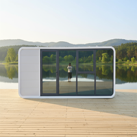 LDYZ Maison Capsule Préfabriquée Mobile Moderne, Cabine Pod, pour Hôtels, Complexes Hôteliers, Bureaux, Utilisation Extérieure, en Panneaux Sandwich d'Acier, Certifiée CE, Respirante, pour Plage