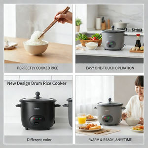 Cuiseur à riz électrique automatique de différentes tailles avec couvercle en verre, petits appareils de cuisine, produits électroménagers - Product Image 2