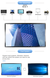 <strong>Interactive</strong> <strong>Whiteboards</strong> for Schools Onescreen Smart Board All in One Teaching Clvertouch Screen <strong>Portable</strong> with Swivel Wheels - Product Image 6