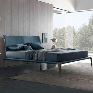 <span class=keywords><strong>Lit</strong></span> double OKF <span class=keywords><strong>de</strong></span> luxe léger, style italien minimaliste, avec tête <span class=keywords><strong>de</strong></span> <span class=keywords><strong>lit</strong></span> haute en <span class=keywords><strong>tissu</strong></span> et cadre en bois massif, taille King/Queen pour chambre à coucher - Product Image 5