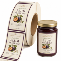 Étiquettes autocollantes découpées à la forme en papier mat résistant à l'huile pour l'emballage de pots de confiture, de sauce aux fruits et de desserts – Fourniture personnalisée