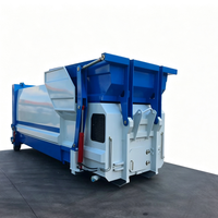 Station de ramassage des déchets mobile de 12 mètres cubes, compacteur de déchets 4x2, moteur en acier, camion poubelle HOWO 7,5 kW 5000 kg, garantie 1 an