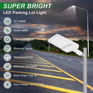 ไฟติดผนังบริเวณ42000LM-Waterproof IP54 5000K ไฟ LED ช่องใส่รองเท้าอลูมิเนียมตัวยึดแบบลื่น100-277V (ติด300W-Yoke) - Product Image 2