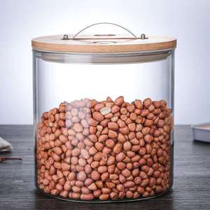 5L Kích Thước Lớn Kín Thủy Tinh Lưu Trữ Container Jar Với Tre Nắp - Product Image 3