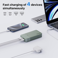 JOUVI 20000mAh 65W Power Bank Pengisian Cepat dengan USB Ganda dan Kabel untuk iPad iPhone