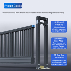 <span class=keywords><strong>Portail</strong></span> <span class=keywords><strong>coulissant</strong></span> électrique automatique QiGong - Alliage d'aluminium industriel - Garantie 1 an pour usine/jardin/école/bureau - Product Image 4